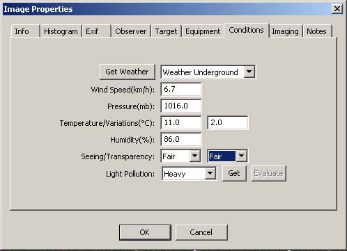 set image conditions